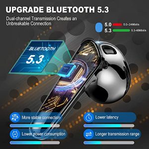 2023 In Ear Wireless Headphones ENC Noise Cancelling Wireless Earphones 40H Ear Buds HiFi Stereo Deep Bass Bluetooth Earbuds IP7 Waterproof/USB-C