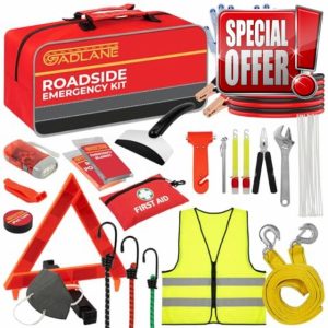 GADLANE Car Breakdown Emergency Kit - Extra Large Roadside Car Emergency Kit with Warning Triangle