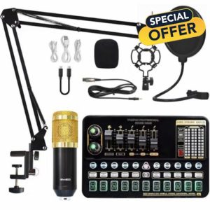 Bamberg Podcast Equipment Bundle Live Sound Card Variant Bm800 Microphone Complete Set of Live Broadcasting Replacement Accessories