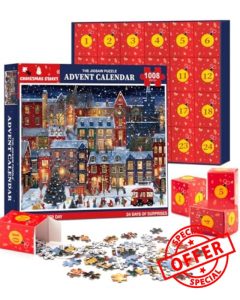 Jigsaw Puzzle Advent Calendar 2024 for Adult Kids-24 Box Christmas Countdown Calendar Family Puzzle Game