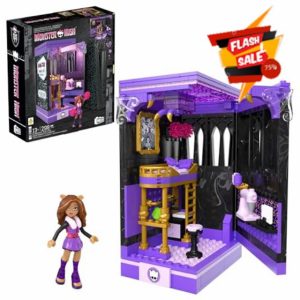 MEGA Monster High Action Figure Building Set Clawdeen's Boo-k Den with 299 Pieces