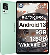 DOOGEE T20 Mini Tablet 8.4 inch, 2.3K Tablet 9GB(4+5) RAM, 128GB ROM 1TB TF, 5060mAh Battery, 1.6...