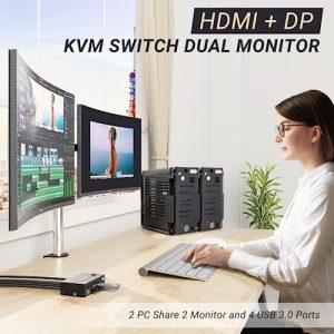 USB 3.0 KVM Switch HDMI DP