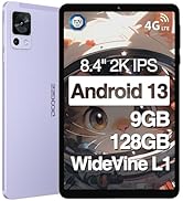 DOOGEE T20 Mini Tablet 8.4 inch, 2.3K Tablet 9GB(4+5) RAM, 128GB ROM 1TB TF, 5060mAh Battery, 1.6...