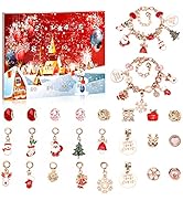 Advent Calendar 2024 Girls Bracelet Christmas Countdown Calendar DIY Charm Bracelet Making Kit fo...