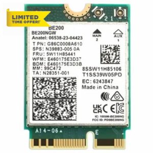 Pojedehy BE200 WIFI 7 Wireless Wifi Card WiFi 6E BE200NGW Bluetooth 5.4 802.11AX Tri-Band M.2 NGFF Network Adapter Easy to Use