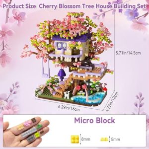 1275 Pcs Flower House Bonsai Tree Building Blocks Toy