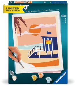 Ravensburger 23896 CreArt-Paint by Numbers 23896-Beach Cottage-from 12 Years
