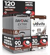 66 Hearing Aid Batteries Size 312 (Brown) PR41 Zinc-Air with Sound Fusion Technology - 66 Batteri...