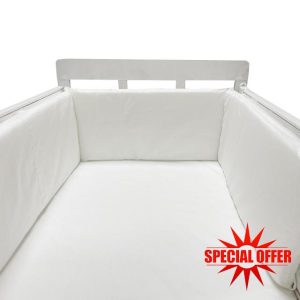 GYCF Crib Bumper Breathable Cotton Baby Cot Bumpers Padded Liner Crib Rail Cover 200x30CM Baby Crib Bumpe Protection Baby Cot Surrounds Bumper for Baby Boys Girls