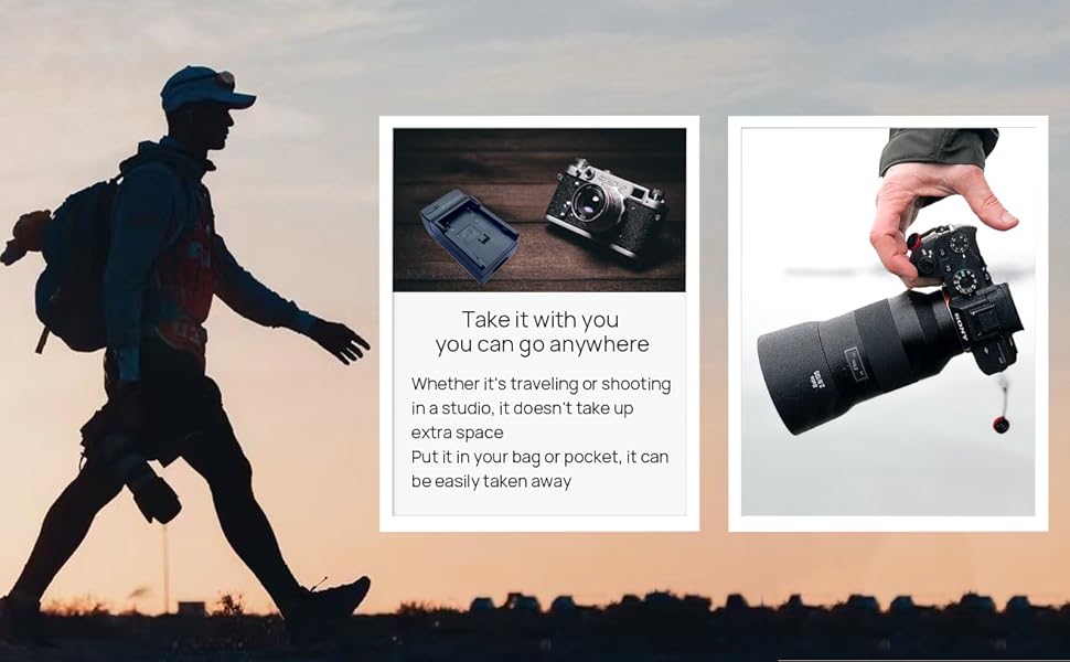 Taking camera with charger to infinite areas