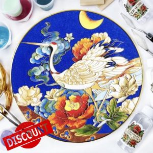 ERSENNQW DIY Cloisonne Kit - Red-Crowned Crane Pattern - Perfect for Artistic Home Decor and Unique Gifts