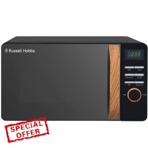Russell Hobbs RHMD714B-N 17L 700w Scandi Black Digital Microwave with 5 Power Levels