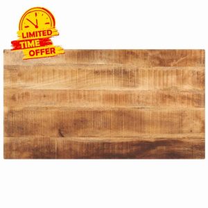 idaXL Table Top Replacement - Rectangular 100x60x2.5 cm - Solid Mango Wood - Rustic Wooden Dining Surface - Home