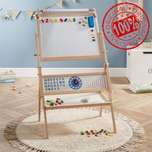 Toylife Wooden Double Sided Easel White Board Pre-School Toy