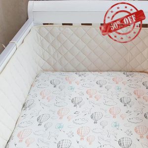 Takezuaa Baby Crib Bumper Cot Bumper Breathable Cotton Cot Liner Crib Rail Cover Removable Baby Crib Bumper Baby Boys Girls Nursery 360x30cm Crib Bedding Baby Bed Bumpe