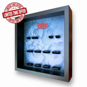 FRAMEPUNK Minifigure Display Case - for LEGO Dungeons and Dragons Series 71047 - Wall Mount or Free Stand - Removable Front - Black Frame