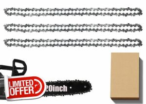3 Pack Chainsaw Chain for 20 Inch (50cm) Bar