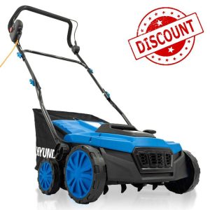 Hyundai 14” / 36cm 2 - in - 1 1600W Electric Lawn Scarifier and Aerator with 45L Collection Bag - 3 Year Warranty
