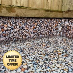 B2C Pond liner Heavy Duty Durable 25 year warranty 3D Pebbles 300gsm - 0.5mm thick (4m x 5m (13'x16'))