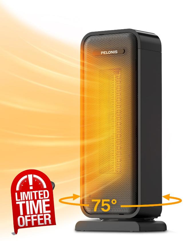 PELONIS Electric Space Heater 2000W with Remote Control