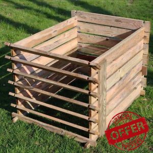 1575-449L Easy Fill Wooden Compost Bin | 6 Sizes (Brown