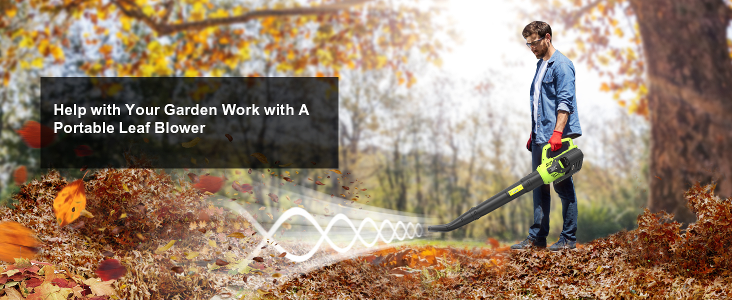 Leaf Blower 21V Electric Cordless Leaf Blower Lightweight Leaf Blower