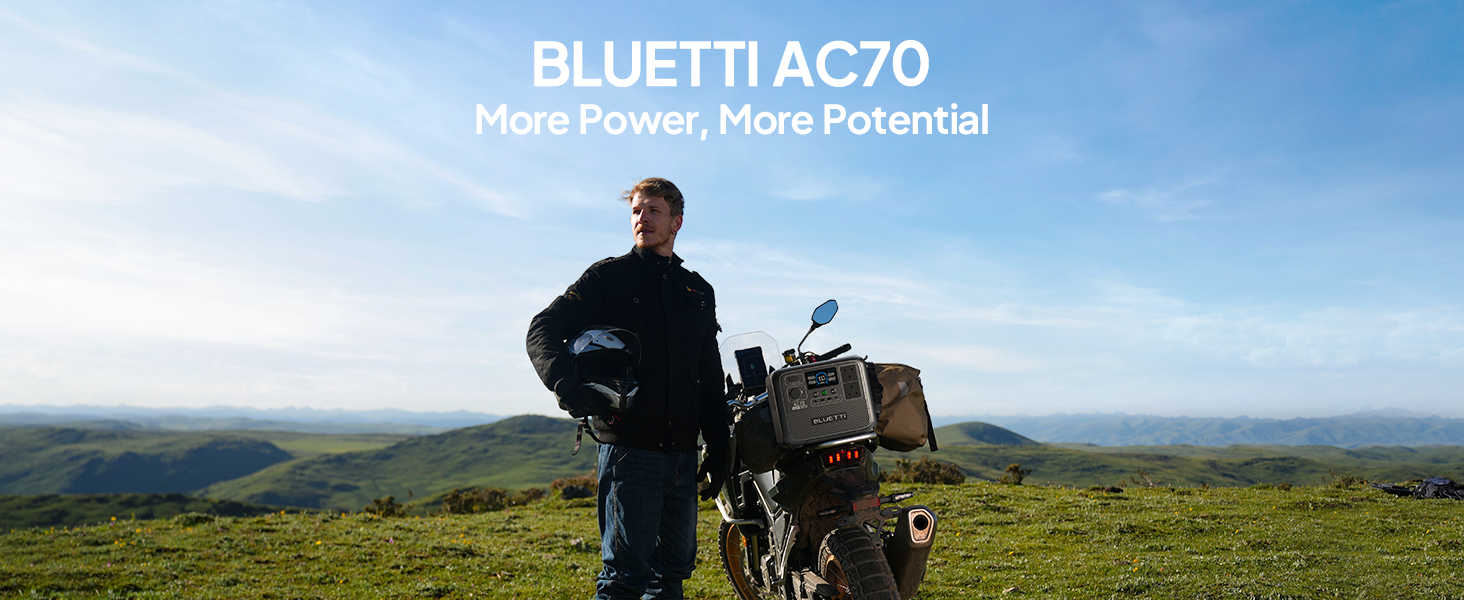 BLUETTI AC70 portable Power Station eb3a eb70 solar generator
