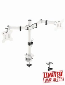 FORGING MOUNT Ergonomic Dual Monitor Stand for 13-32 inch LCD LED PC Screens for Desks Monitor Stand Arm