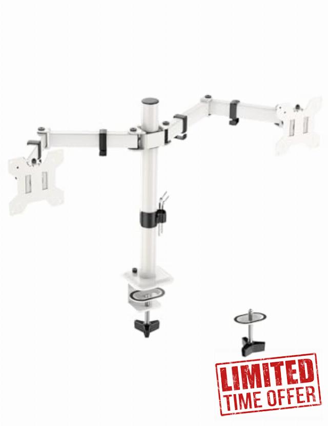 FORGING MOUNT Ergonomic Dual Monitor Stand for 13-32 inch LCD LED PC Screens for Desks Monitor Stand Arm