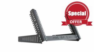 Stalflex Rack Mount Desktop Stand 19 inch 6U - Network Rack Made of Robust Steel - Network Equipment Rack & Cabinet - Rack Shelf with Adjustable Tilt Angle