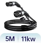 QIAO)) Type 2 Charging Cable, 𝟭𝟬𝗠 𝟳.𝟰𝗸𝗪 𝟯𝟮𝗔 𝟭-𝗣𝗵𝗮𝘀𝗲, Type 2 to Type 2 IEC 62196 E...