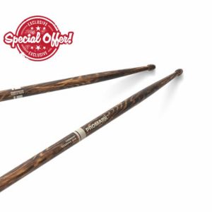 ProMark FireGrain Hickory Rebound 5AB Drumsticks - Enhanced Durability for Intense Drumming - Acorn Wood Tip - Balanced Design - 1 Pai