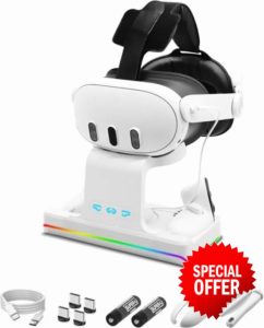 Charging Dock Compatible with Quest 3 Headset and Controller