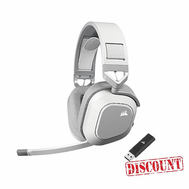 CORSAIR HS80 MAX WIRELESS Multiplatform Gaming Headset with Bluetooth – Dolby Atmos – Broadcast Quality Microphone – iCUE Compatible – PC