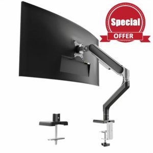 ETHU Premium Aluminum Single Gaming Monitor Arm for 17–45” Flat and Curved Screens and 17 kg