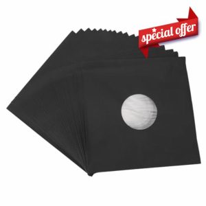 20Pcs 12inch Record Kraft Paper Jackets Matte Black 350gsm Thick Cardboard Record Covers 33 RPM Protective Outer Record Sleeves