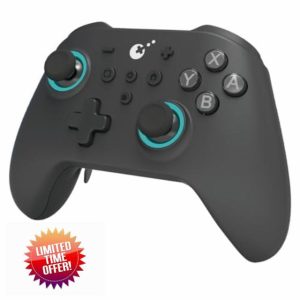 GuliKit KK3 Max Game Controller Hall Effect Joysticks Analog & Digital Triggers Wireless Pro 1000HZ Polling Rate Maglev/HD/Rotory Vibration Compatible with Switch/PC/Android/iOS/Steam Deck (Black)