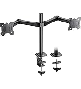 HUANUO Dual Monitor Stand for 13 to 30 Inch Screens, Dual Monitor Arm Desk Mount for Curved Flat ...
