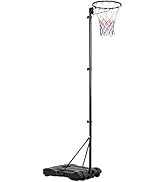 Yaheetech Portable Basketball Hoop, Height Adjustable Basketball Stand, Freestanding Basketball N...