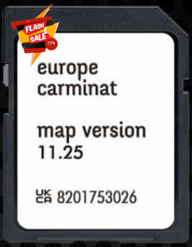 SD Map GPS Navigation Europe 2024-11.25 Compatible with Renault Tomtom Carmina