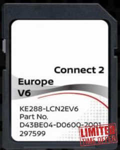 Europe 2021 v6 GPS Navigation SD Card - Database Q3.2019 - D43BE04-D0600-2001 Compatible with Nissan Connect 2 LCN2