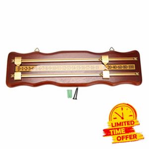 Sirxlevcy Billiards Scoreboard Wall Mounted Scoreboard Snooker Scoreboard Stained Wood Score Board Wine Red