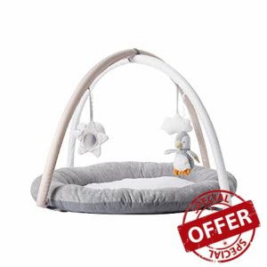 Nuby Penguin Baby Play Mat – Baby Toy Activity Play Gym with Sensory Toys and Padded Base for Baby Tummy Time