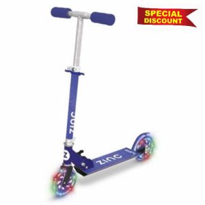 Zinc 2 Wheeled Twister Light Up Scooter Folding Inline Scooter with Light Up LED Wheels