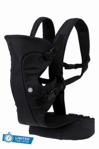 Dreambaby Journey Baby Carrier 3-Way Facing for Newborn & Older Babies 3.5kg - 15kg / 7.5 lbs-33 lbs - Black. Features Wider Base for Better Hip ergonomics