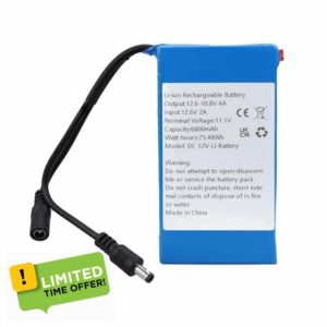 MXJFYY 5200/6800mAh DC12V Rechargeable Lithium-ion Battery Pack for MP3 Players