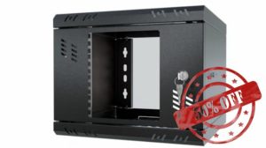 Stalflex Server Rack Data Cabinet STANDARD 10 Inch 4U 300mm - Heavy Duty Steel - Network Equipment Rack & Cabinet - Server Cabinet compatible with Rack Shelf and Rack Rails - Glass Doo