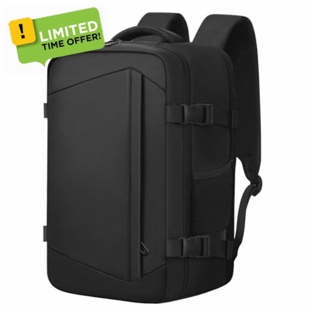 KIRFEIHT Cabin Bags 40x20x25 for Ryanair Carry-Ons Travel Bag - Hand Luggage Backpack Underseat Cabin Bag Small Size 20L - Daypack School Office Bag (Black)