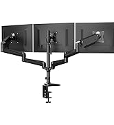 HUANUO Triple Monitor Stand - 3 Monitor Mount with Gas Spring Monitor Arm Fit Three 17 to 32 inch...